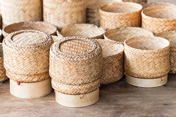 istock KRATIP, thai laos bamboo sticky rice container 530248661