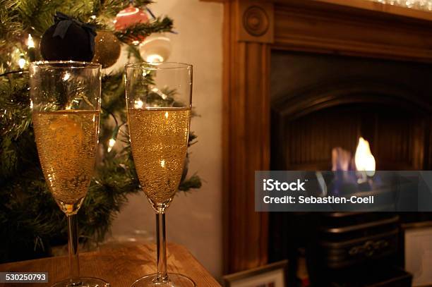 Wine Glasses Christmas Stock Photo - Download Image Now - Alcohol - Drink, Black Color, Bubble