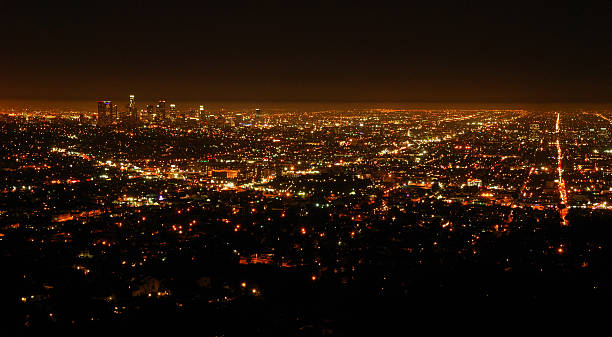 istock Los Angeles night time panorama 530253189