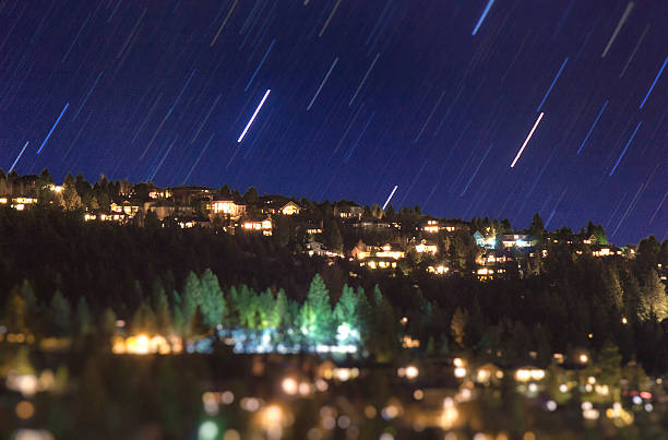 istock Star trails in city 530253609