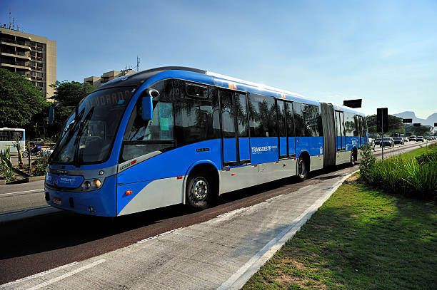 Bus Rapid Transit, mass transit system in Rio de Janeiro stock photo