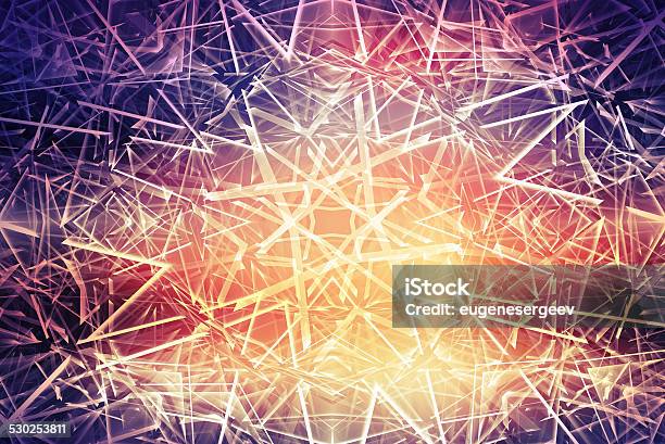 Abstract Background With Digital Polygonal Pattern Stock Photo - Download Image Now - Abstract, Art, Art And Craft