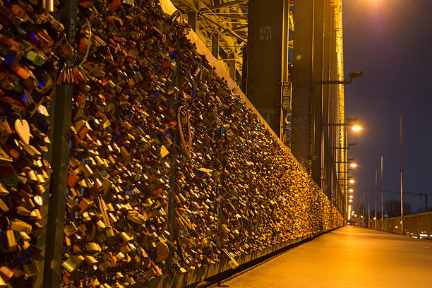 istock Locks at the Hohenzollern bridge in Cologne, Germany 530254355
