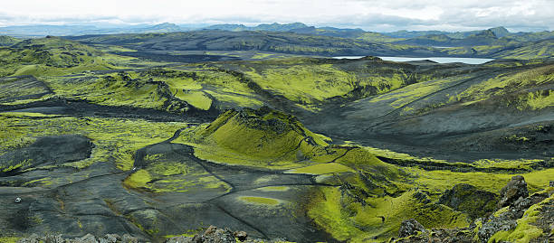 Volcanic landscape in Lakagigar, Iceland highlands