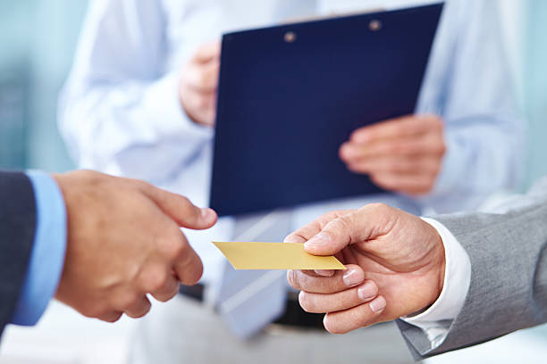 istock Business card exchange 530259203