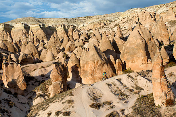 istock Riding bike between the rocks in Cappadocia 530268901
