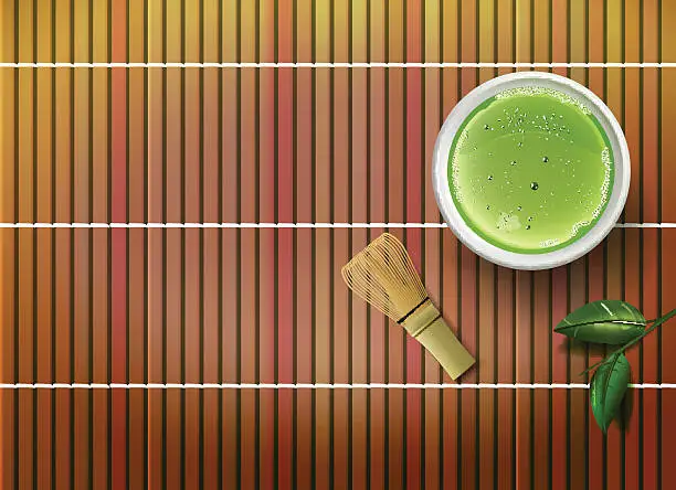 Vector illustration of matcha tea