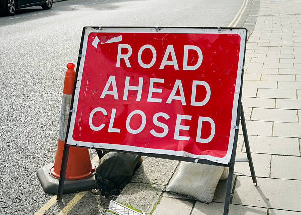 istock Road Ahead Closed - Sign 530270475