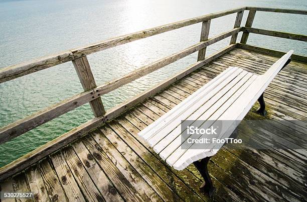 At The Lake Stock Photo - Download Image Now - Bench, Color Image, Copy Space