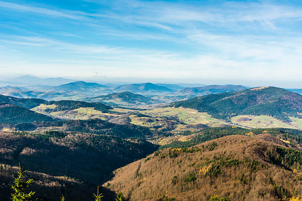 istock Village in the valley between the mountains 530275709