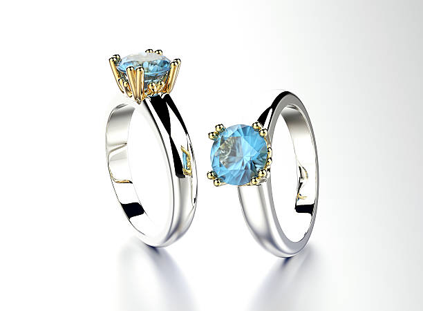 istock Golden  Ring with Diamond. Jewelry background 530284979