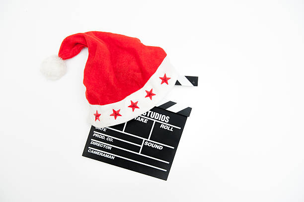 istock Santa Claus hat on a movie clapper board 530285219