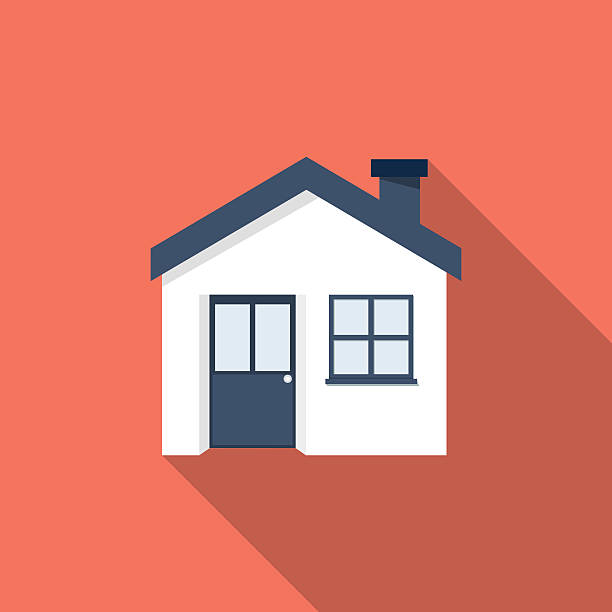 ilustraciones, imágenes clip art, dibujos animados e iconos de stock de icono de inicio - planos de casas sencillas