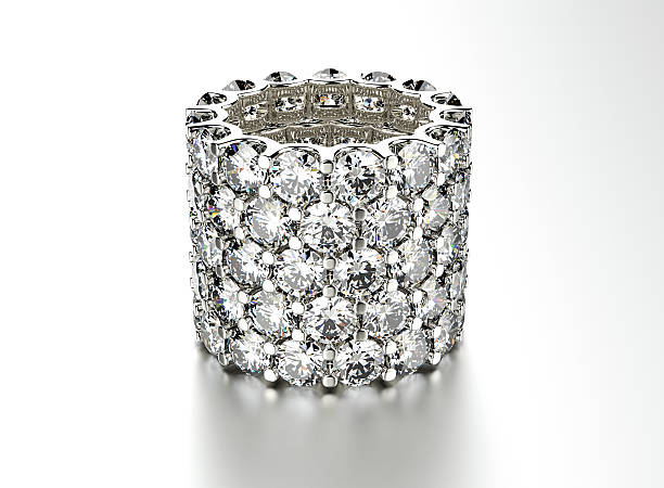 istock Golden  Ring with Diamond. Jewelry background 530286975