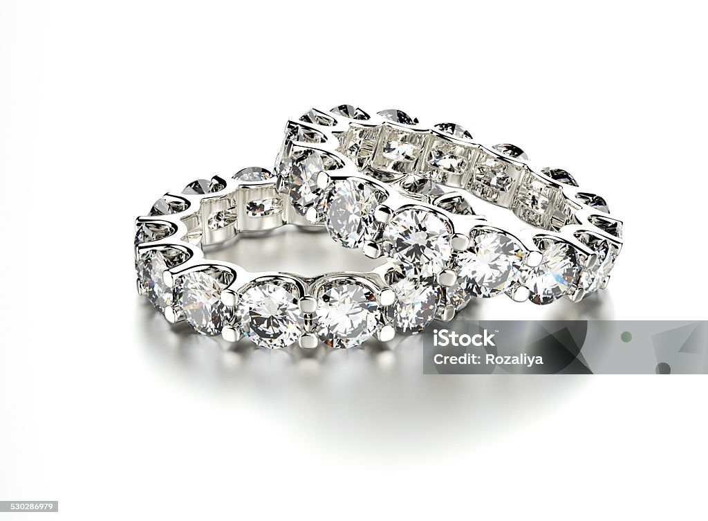 Golden  Ring with Diamond. Jewelry background Artificial Stock Photo