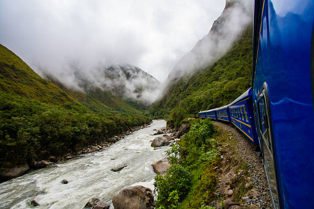 istock Beatuiful mist in a valley railroad 530287361