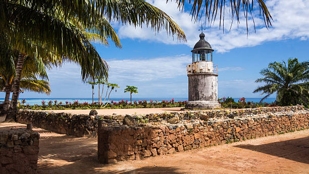 Lighthouse. lighthouse on île aux nattes sainte marie stock pictures, royalty-free photos & images