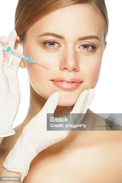 Cosmetic Injection Of Botox Stock Photo - Download Image Now - 20-24 Years, Adult, Adults Only