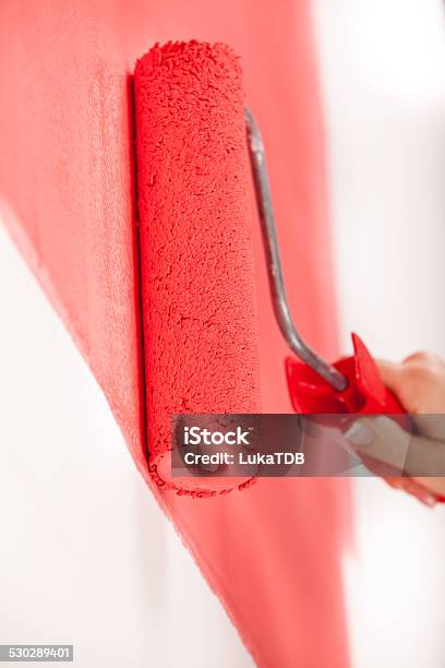 Hand Painting Wall Stock Photo - Download Image Now - Action Painting, Activity, Blue-collar Worker
