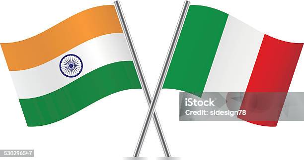 Indian Rupa Italian Rupa Italian And Indian Flags Vector Stock Illustration - Download Image Now ...