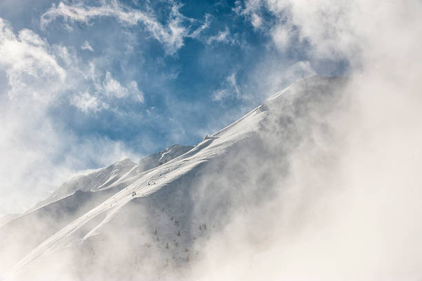 The italian alps in winter stock photo