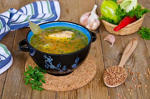 istock Soup with buckwheat groats 530298029