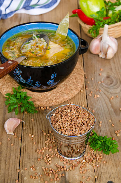 istock Soup with buckwheat groats 530298031