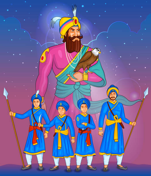 Guru Gobind Singh Jayanti Stock Illustration - Download Image Now - Adult,  Beard, Bird - iStock