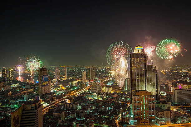 istock New Year Fireworks in Bangkok cityscape 530298565