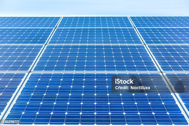 Solar Panels Generating Clean Energy Stock Photo - Download Image Now - Blue, Close To, Color Image
