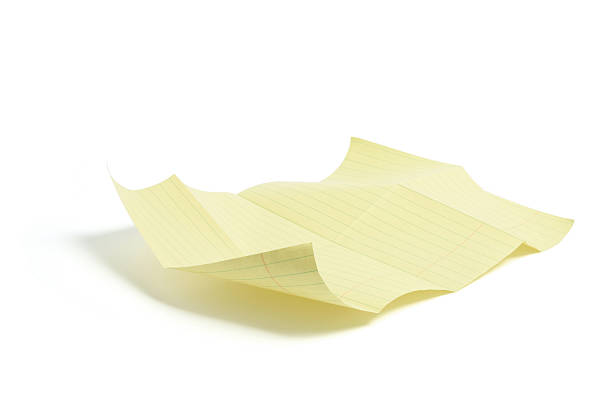istock Sheet of Folded Yellow Paper 530301203