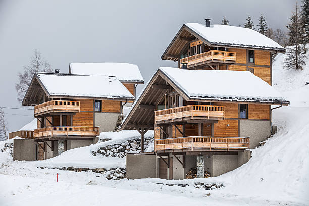 istock Snowed in mountain homes during winter 530301323