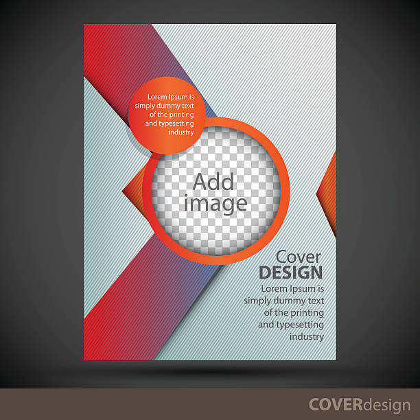 Vector brochure, flyer, cover design template with colorful triangle vector art illustration