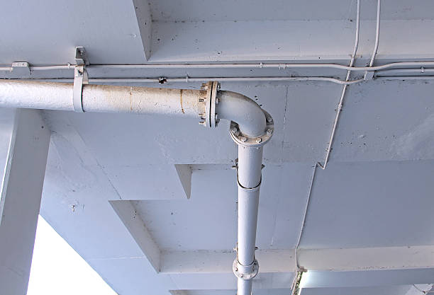 istock Industrial pipes at plumbing on the building. 530306921