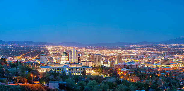 istock Salt Lake City panoramic overview 530308215