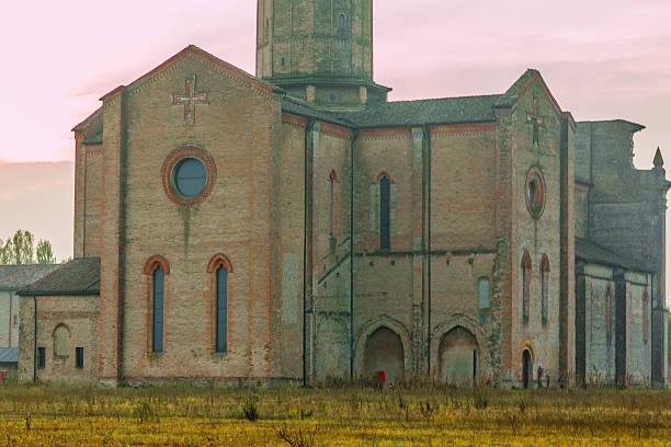 Certosa di Paradigna in Parma (Italy) at sunset