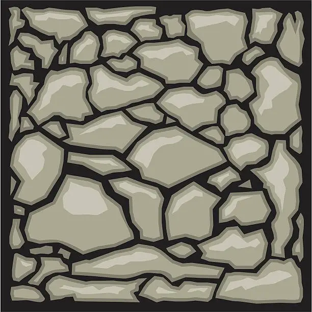 Vector illustration of Stone cladding. Vector texture set.