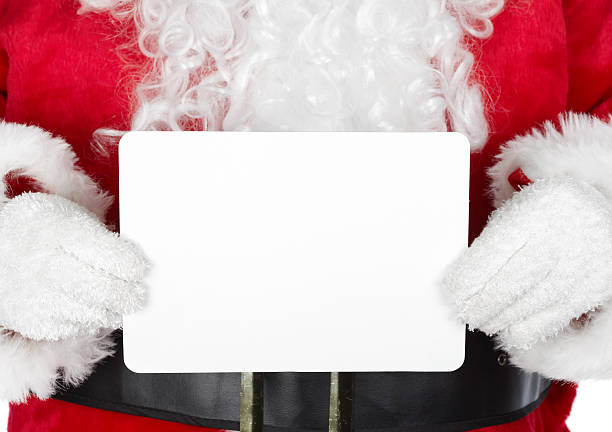 istock Christmas  Santa with a card 530312027