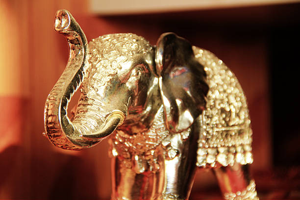 istock Metal Golden Elephant Statue from Thailand 530312713