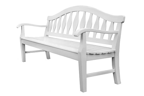 istock white bench isolated on the white background 530313627