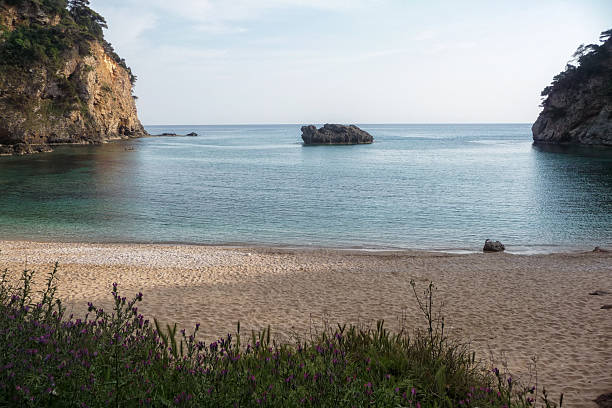 istock Beautiful little sandy beach near Parga, Greece 530313917