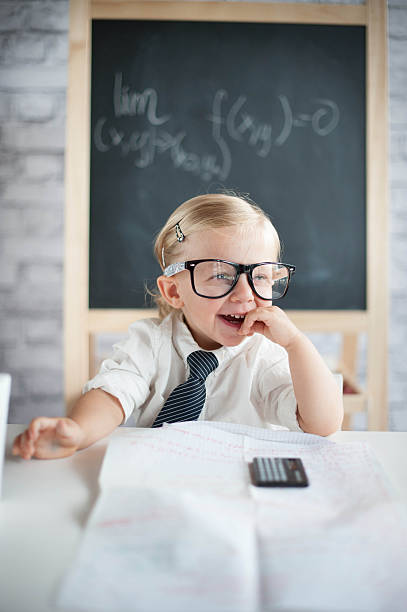 Clever child stock photo