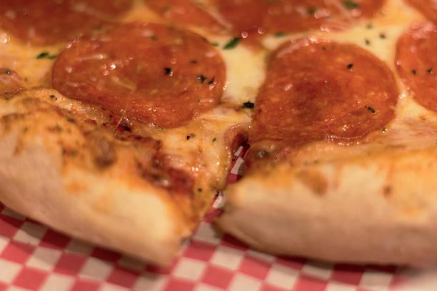 Juicy pizza up close
