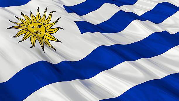 국기 우루과이. - uruguayan flag 뉴스 사진 이미지