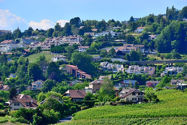 istock Village and vineyards in Lausanne 530325085