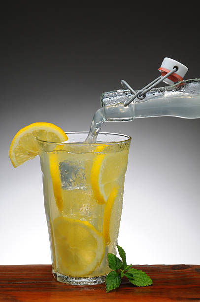 Lemonade Pouring from Bottle