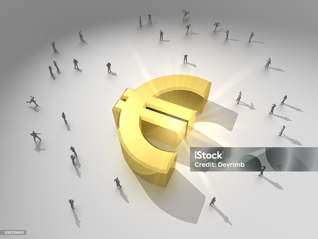 Euro's Strength Money is the most important factor for humanity. Business Stock Photo