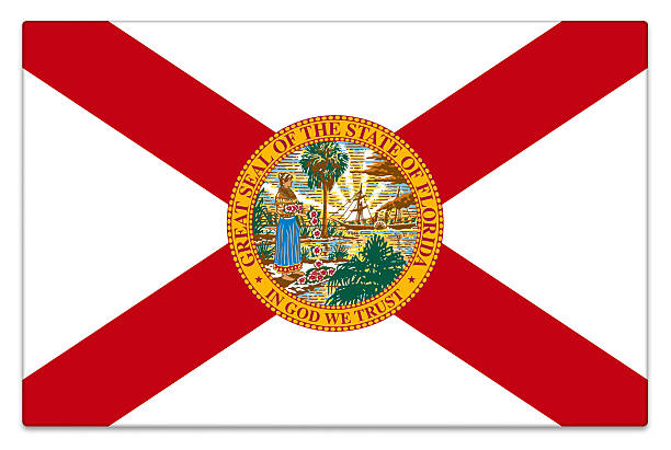 istock Gloss flag of Florida on white 530335495