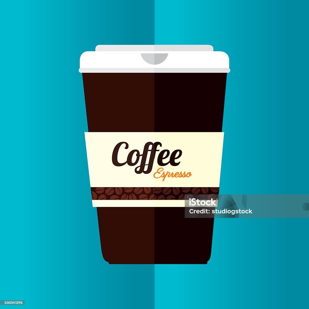 Drink design, vector illustration. Drink design over blue background,vector illustration. Caffeine stock vector