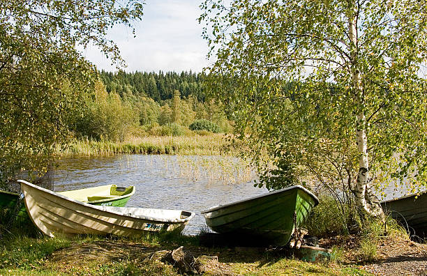 Tethered Boats stock photo